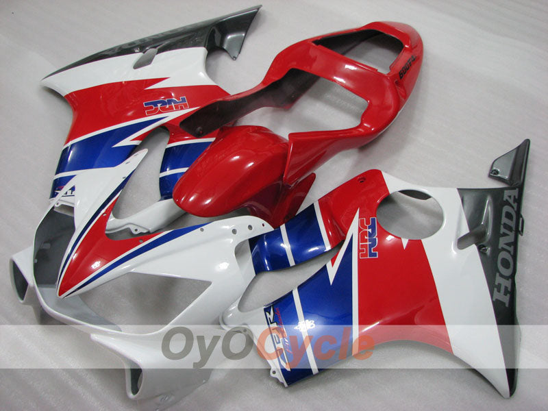 Kit de carénage injecté pour CBR600F4i 01-03 - Rouge, blanc - Style d'origine #OYO87904862