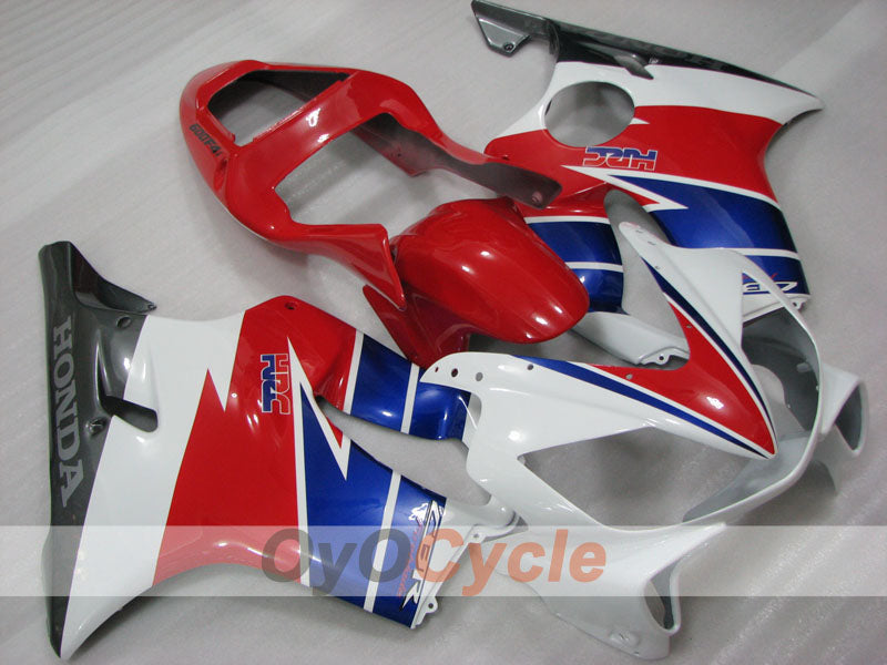 Kit de carénage injecté pour CBR600F4i 01-03 - Rouge, blanc - Style d'origine #OYO87904862