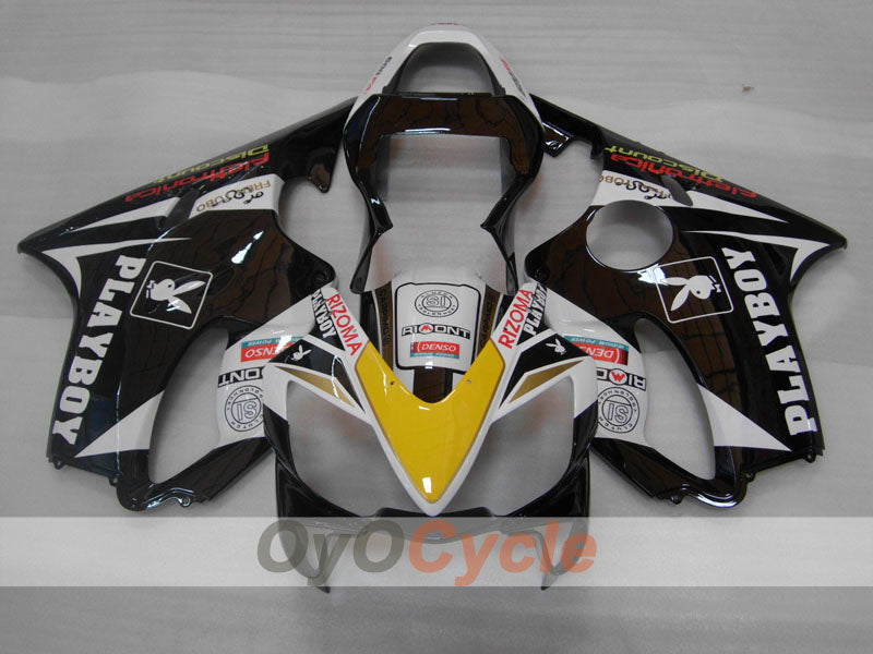 Kit de carénage injecté pour CBR600F4i 01-03 - Blanc, noir - PlayBoy #OYO87904863 Image secondaire du produit