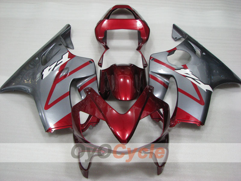 Kit de carénage à injection pour CBR600F4i 01-03 - Rouge, Gris - Style d'origine #OYO87904865