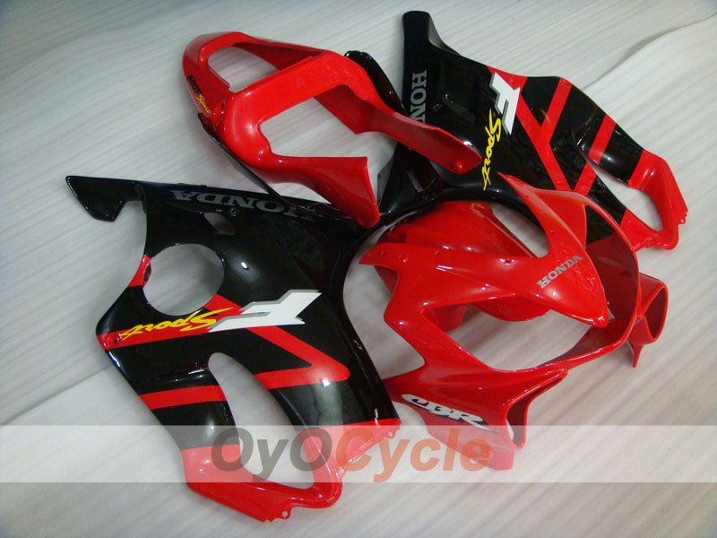 Kit de carénage à injection pour CBR600F4i 01-03 - Rouge, Noir, Rose - Style d'origine #OYO87904870 Image principale du produit