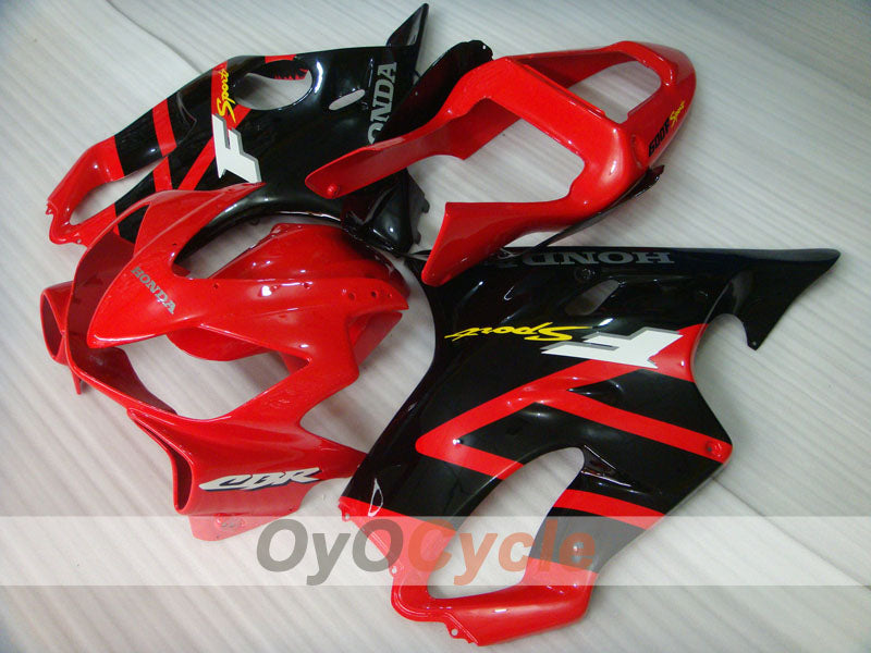 Kit de carénage à injection pour CBR600F4i 01-03 - Rouge, Noir, Rose - Style d'origine #OYO87904870