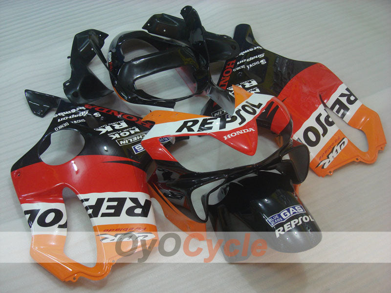 Kit de carénage à injection pour CBR600F4i 01-03 - Orange, Noir - MICHELIN, Repsol #OYO87904871