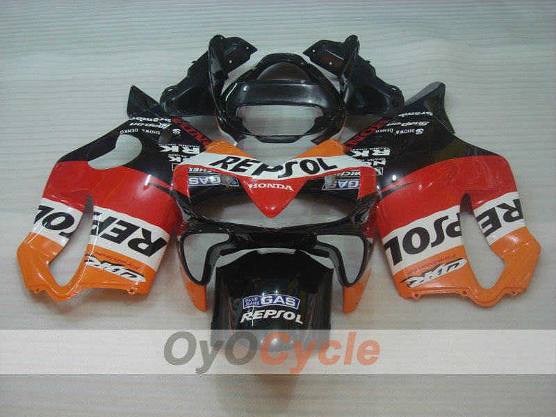 Kit de carénage à injection pour CBR600F4i 01-03 - Orange, Noir - MICHELIN, Repsol #OYO87904871