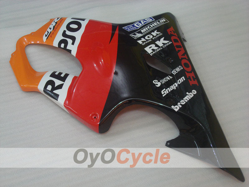 Kit de carénage à injection pour CBR600F4i 01-03 - Orange, Noir - MICHELIN, Repsol #OYO87904871