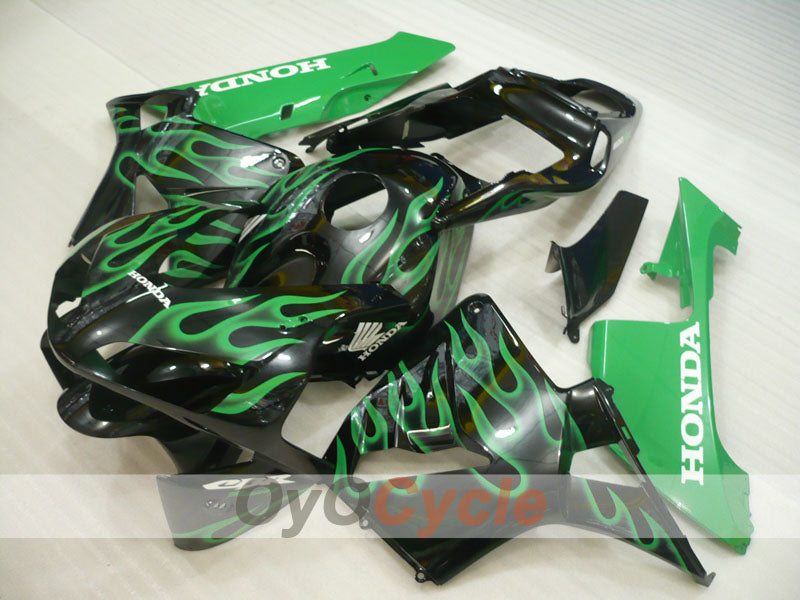 Kit de carénage à injection pour CBR600RR 03-04 - Vert, noir - Flamme #OYO87904889