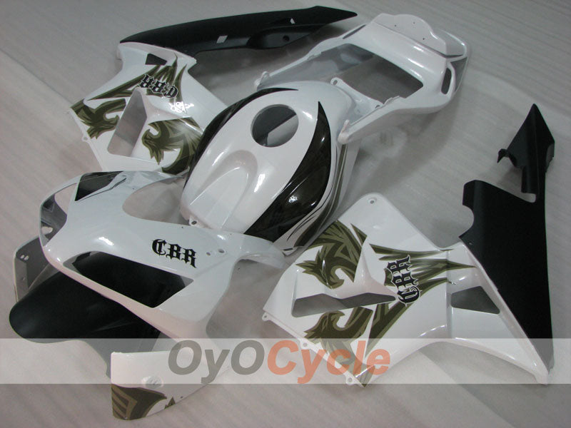 Kit de carénage à injection pour CBR600RR 03-04 - Blanc, noir - Style d'origine #OYO87904892