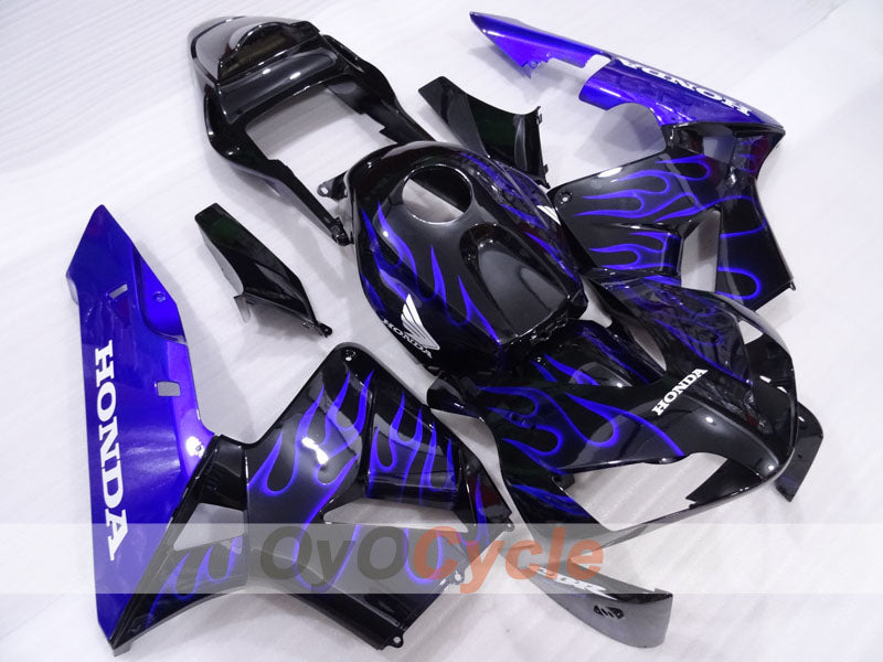 Kit de carénage à injection pour CBR600RR 03-04 - Bleu, noir - Flamme #OYO87904894