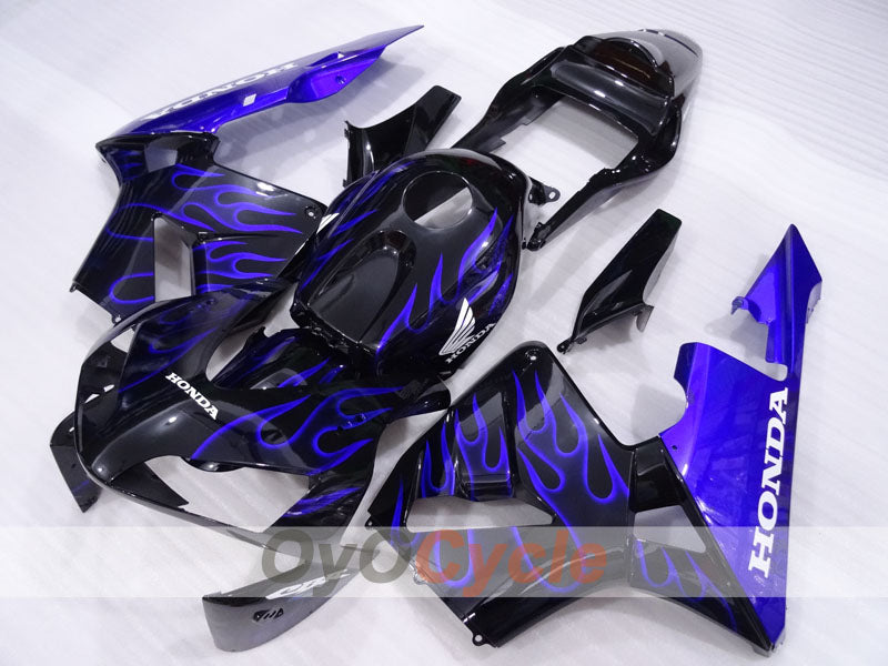 Kit de carénage à injection pour CBR600RR 03-04 - Bleu, noir - Flamme #OYO87904894