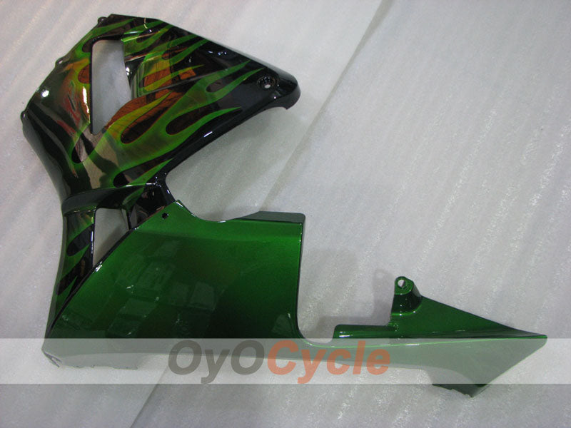 Kit de carénage à injection pour CBR600RR 03-04 - Vert, noir - Flamme #OYO87904899