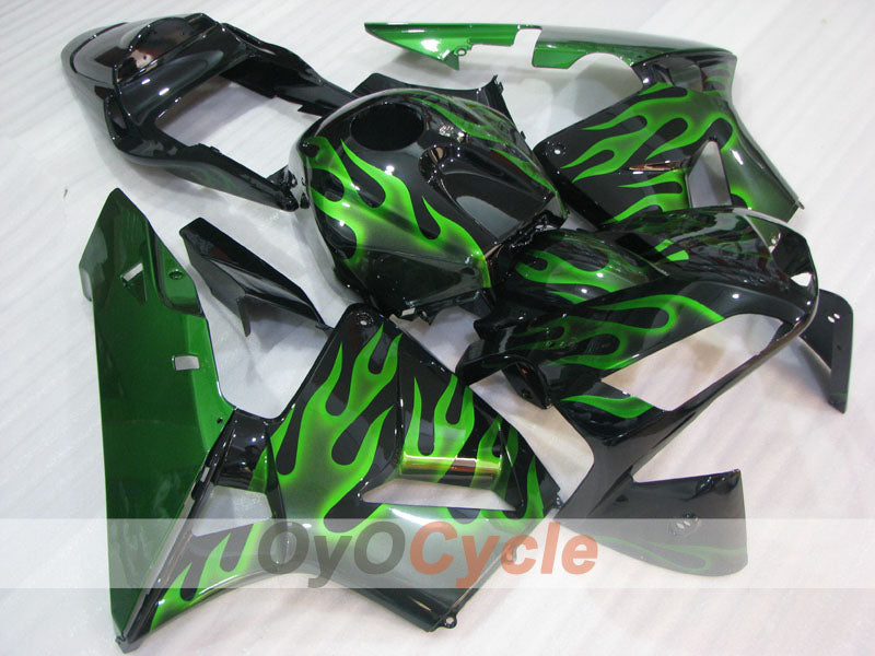 Kit de carénage à injection pour CBR600RR 03-04 - Vert, noir - Flamme #OYO87904899