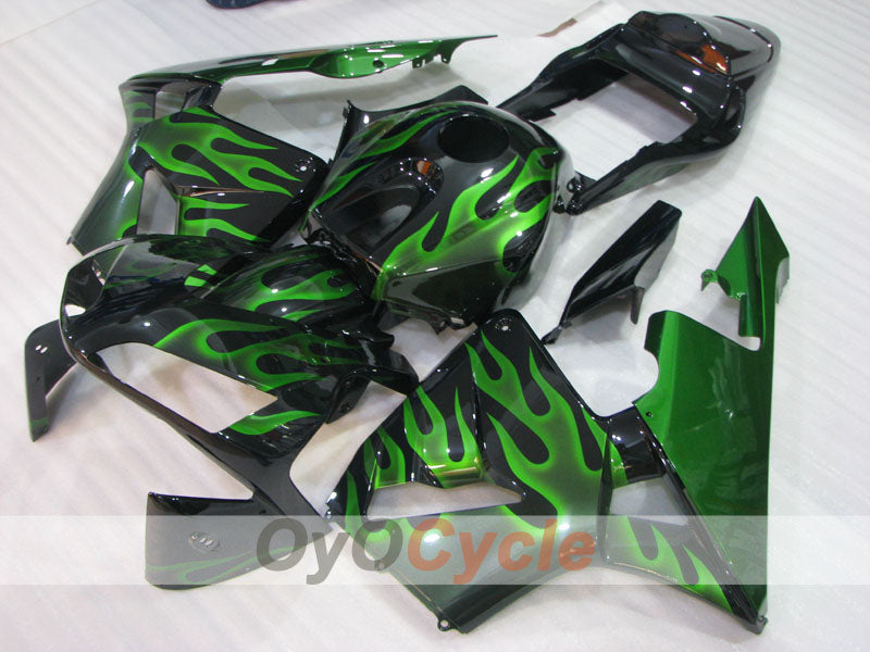 Kit de carénage à injection pour CBR600RR 03-04 - Vert, noir - Flamme #OYO87904899