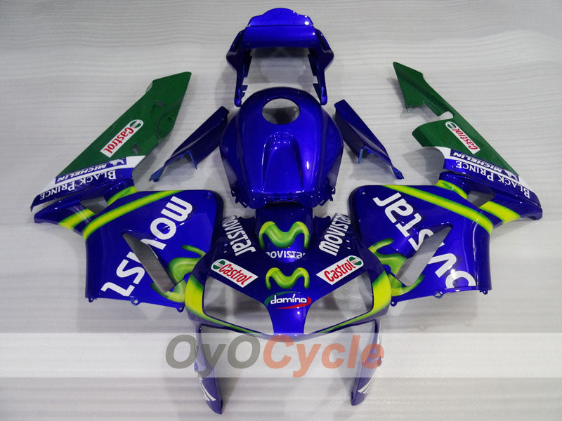 Kit de carénage à injection pour CBR600RR 03-04 - Jaune, bleu - Movistar #OYO87904904 Image principale du produit
