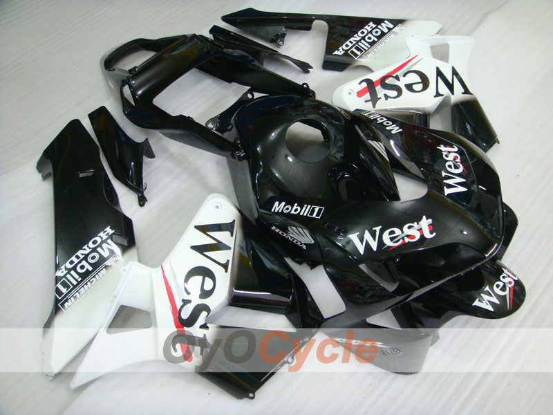 Kit de carénage à injection pour CBR600RR 03-04 - Blanc, noir - West #OYO87904908