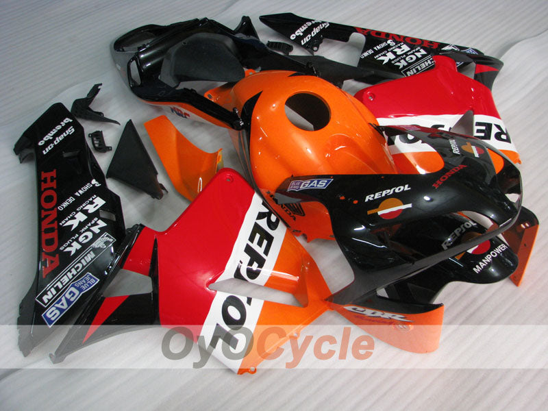 Kit de carénage à injection pour CBR600RR 03-04 - Orange, noir - Repsol #OYO87904910 Image principale du produit
