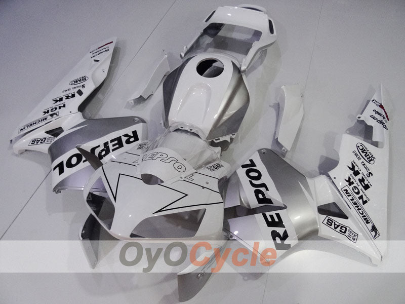Kit de carénage à injection pour CBR600RR 03-04 - Blanc, argenté - Repsol #OYO87904913