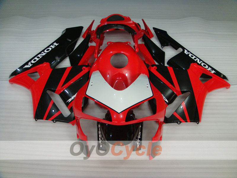 Kit de carénages injectés pour CBR600RR 03-04 - Rouge, noir - Style d'origine #OYO87904914