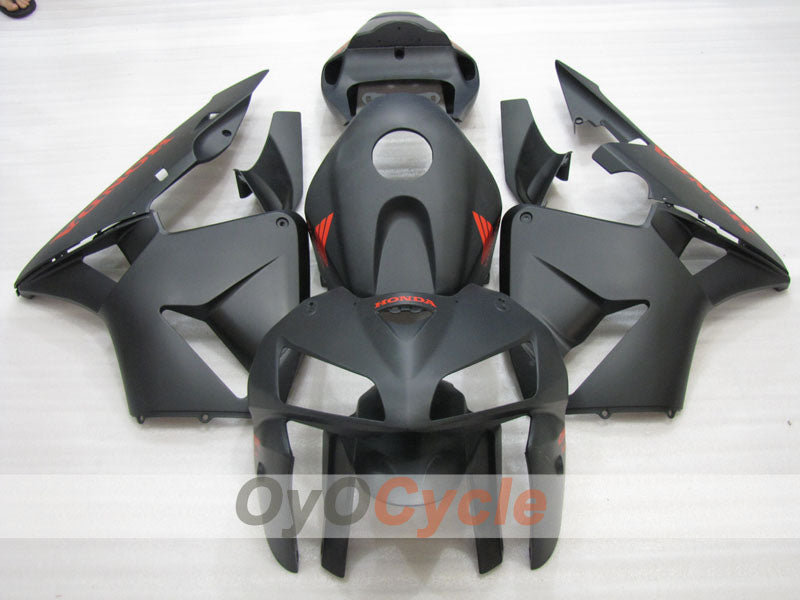 Kit de carénages injectés pour CBR600RR 05-06 - Noir mat - Style d'origine #OYO87904923