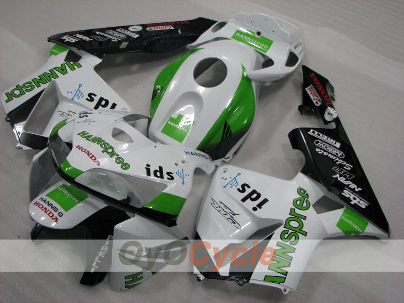 Kit de carénages injectés pour CBR600RR 05-06 - Vert, blanc, noir - HANN Spree #OYO87904924