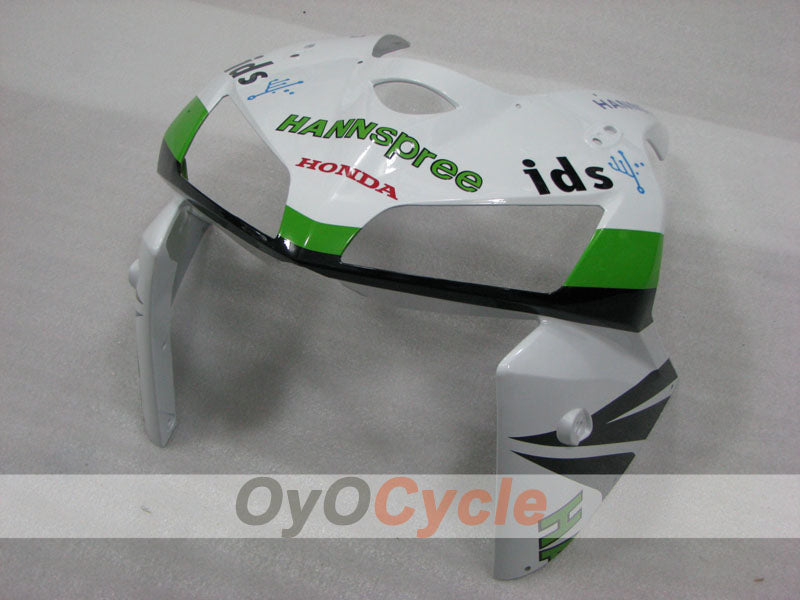 Kit de carénages injectés pour CBR600RR 05-06 - Vert, blanc, noir - HANN Spree #OYO87904924