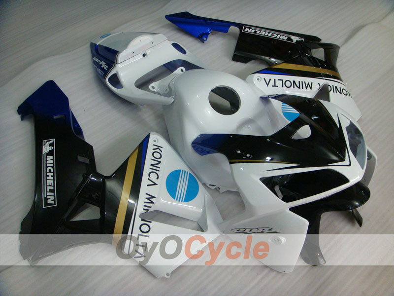 Kit de carénages injectés pour CBR600RR 05-06 - Blanc, noir - Konica Minolta, MICHELIN #OYO87904925