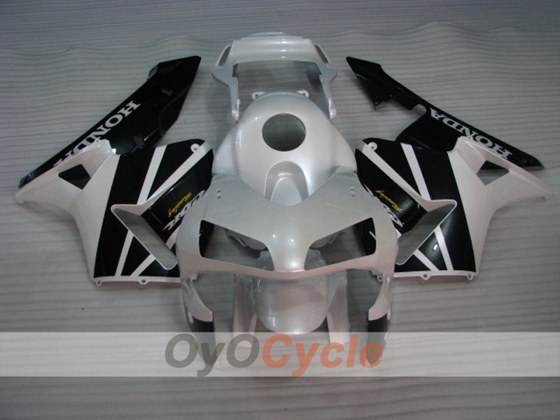 Kit de carénage à injection pour CBR600RR 05-06 - Blanc, Noir - Style d'usine #OYO87904930