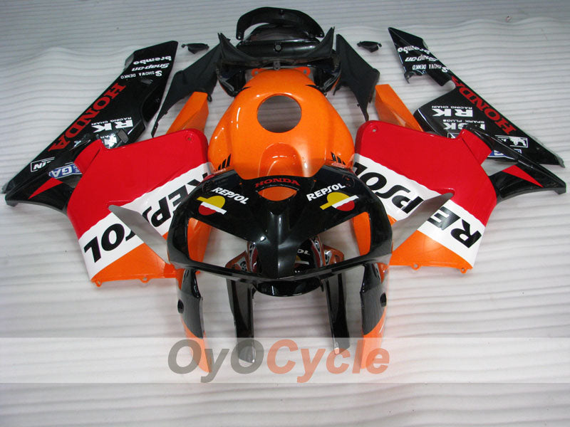 Kit de carénage à injection pour CBR600RR 05-06 - Orange, Noir - MICHELIN, RK, Repsol #OYO87904936