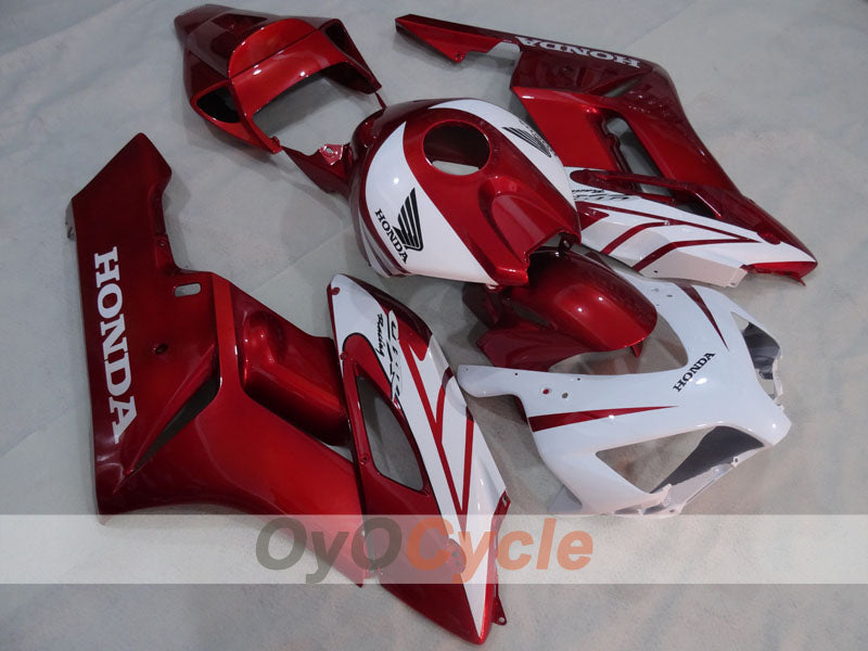 Kit de carénage injecté pour CBR1000RR 04-05 - Rouge, Blanc - Style d’origine #OYO87904941