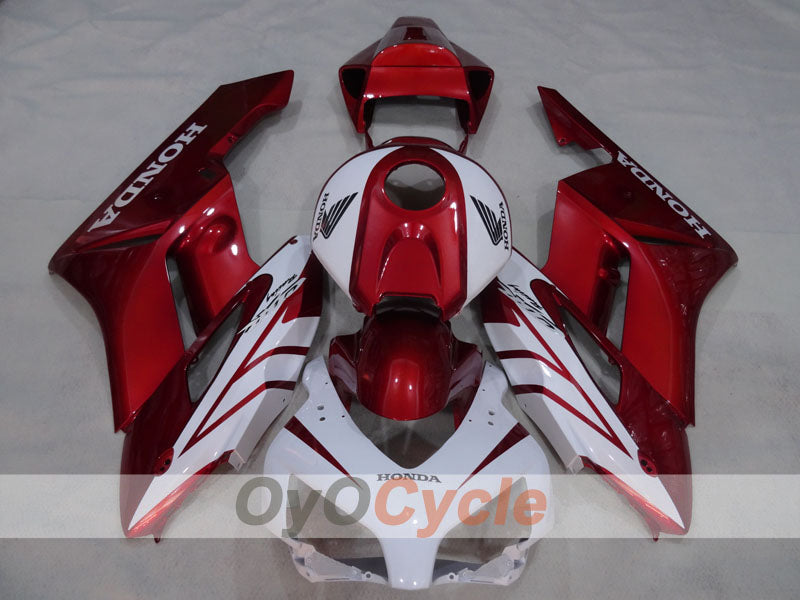 Kit de carénage injecté pour CBR1000RR 04-05 - Rouge, Blanc - Style d’origine #OYO87904941