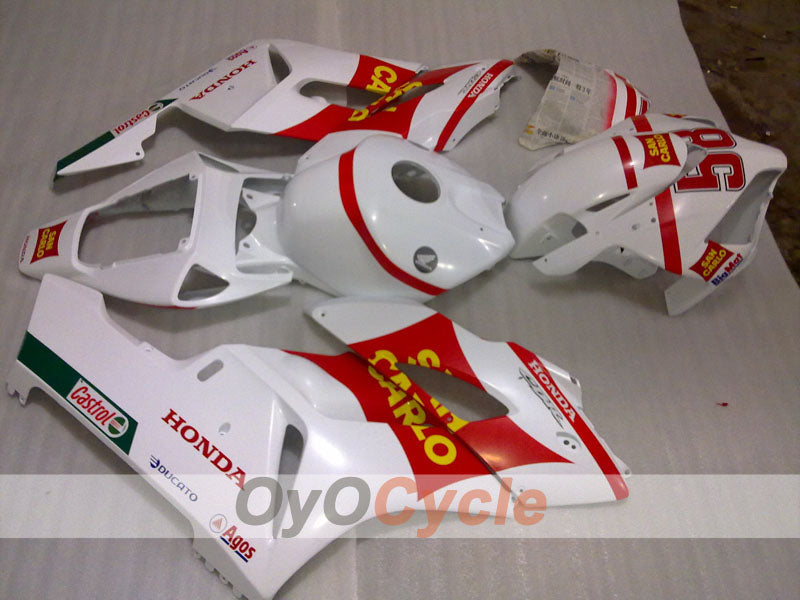 Kit de carénage injecté pour CBR1000RR 04-05 - Rouge, Blanc - San Carlo #OYO87904944