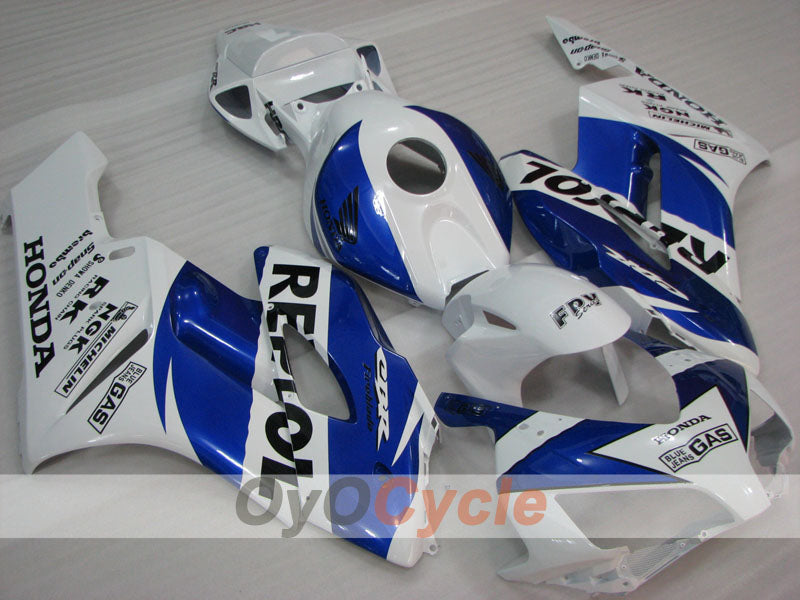 Kit de carénage injecté pour CBR1000RR 04-05 - Bleu, Blanc - Repsol #OYO87904948