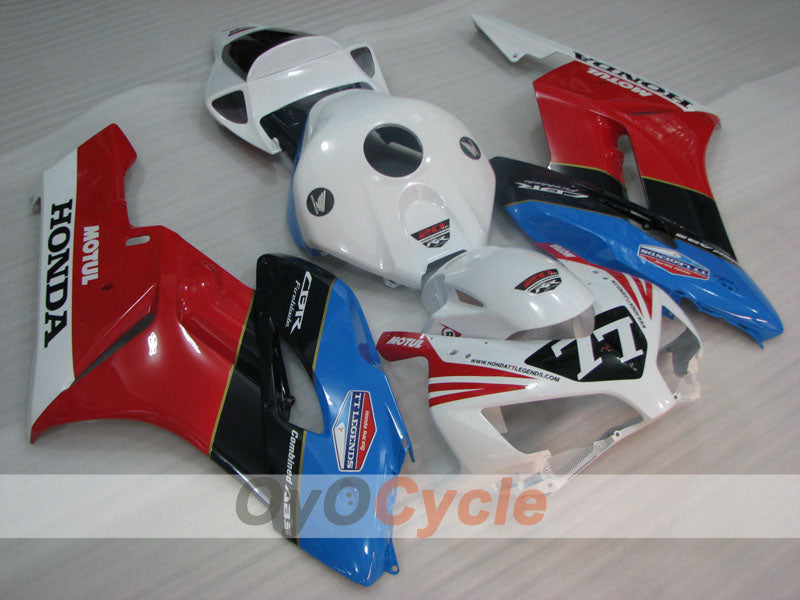 Kit de carénage injecté pour CBR1000RR 04-05 - Rouge, Bleu, Blanc - MOTUL #OYO87904949
