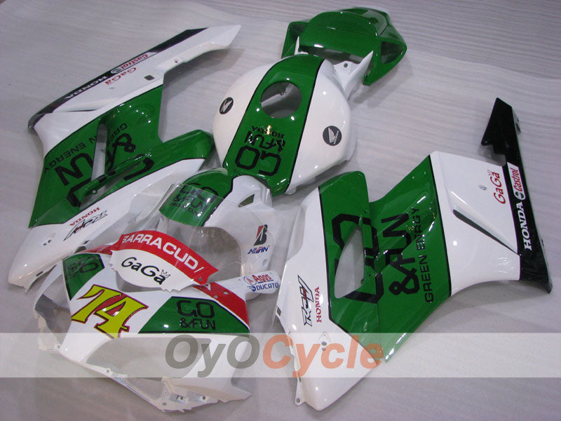 Kit de carénage injecté pour CBR1000RR 04-05 - Vert, Blanc - GO&FUN #OYO87904950