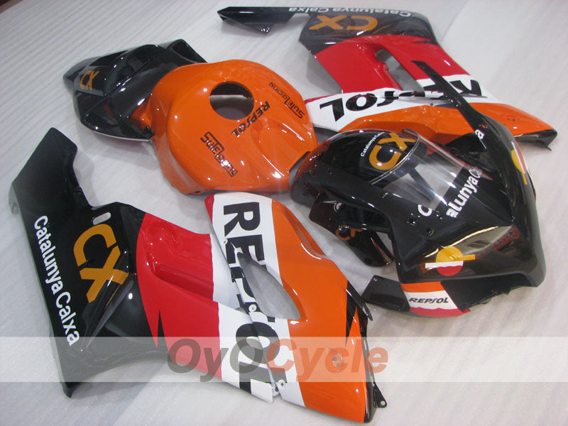 Kit de carénage injecté pour CBR1000RR 04-05 - Orange, Noir, Mat - Repsol CX #OYO87904951
