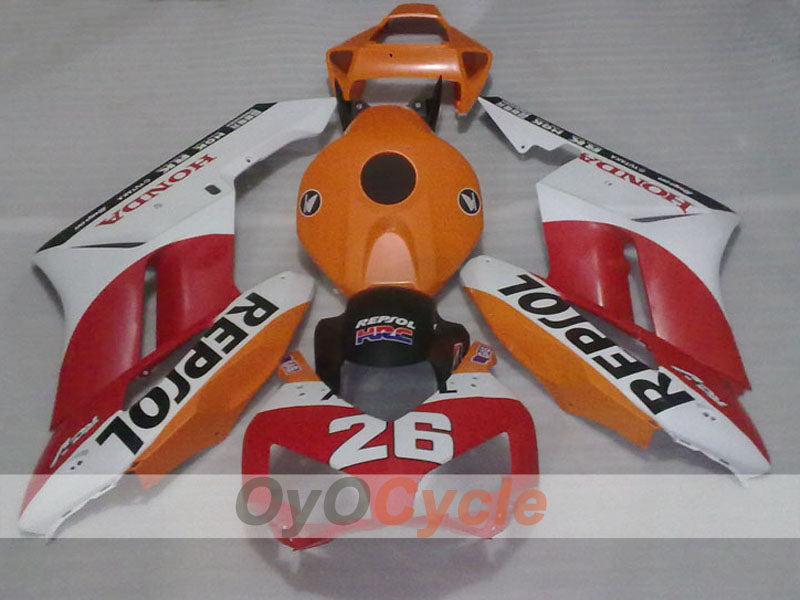 Kit de carénage à injection pour CBR1000RR 04-05 - Orange, blanc, mat - Repsol #OYO87904953