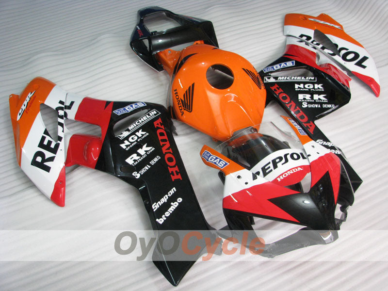 Kit de carénage à injection pour CBR1000RR 04-05 - Orange, Noir - Repsol #OYO87904966