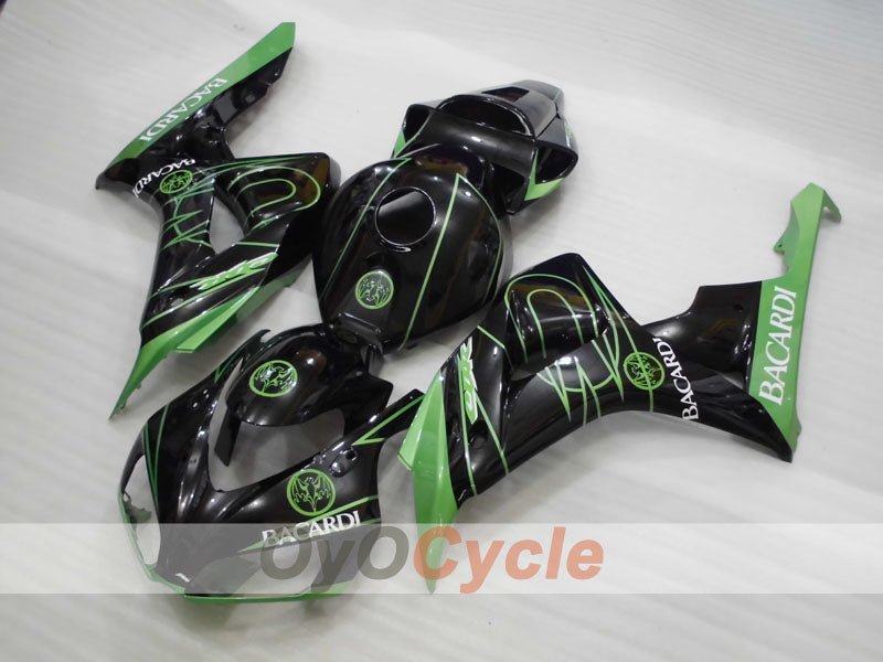 Kit de carénage à injection pour CBR1000RR 06-07 - Vert, Noir - BACARDI #OYO87904974