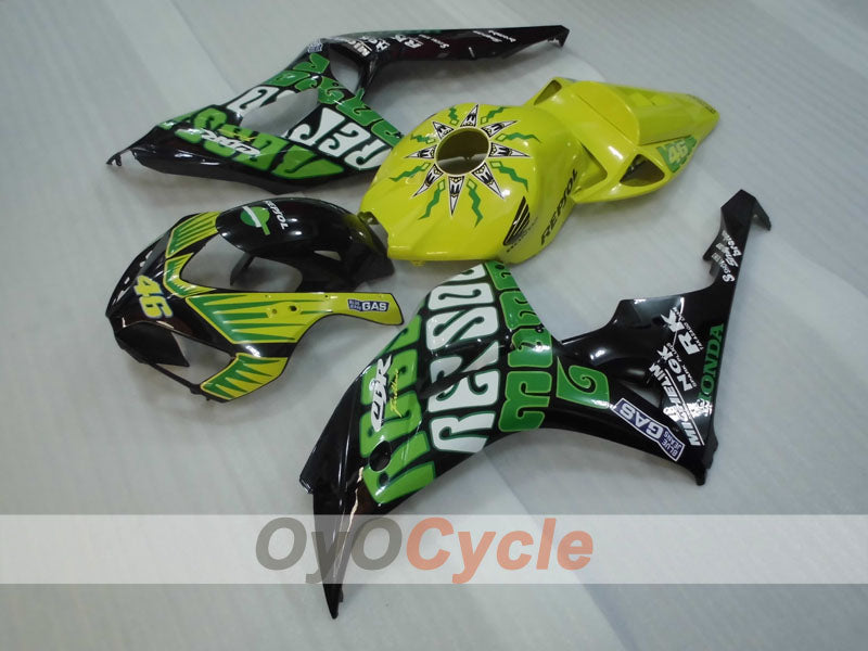 Kit de carénage à injection pour CBR1000RR 06-07 - Jaune, Noir - Rossi #OYO87904975