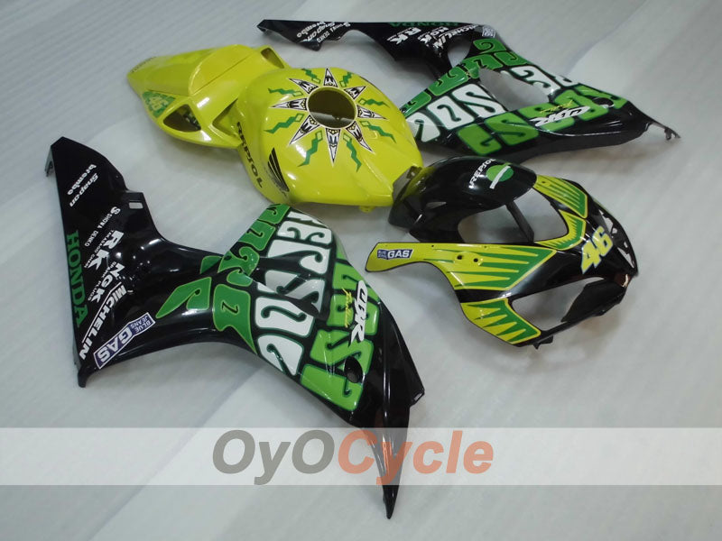 Kit de carénage à injection pour CBR1000RR 06-07 - Jaune, Noir - Rossi #OYO87904975