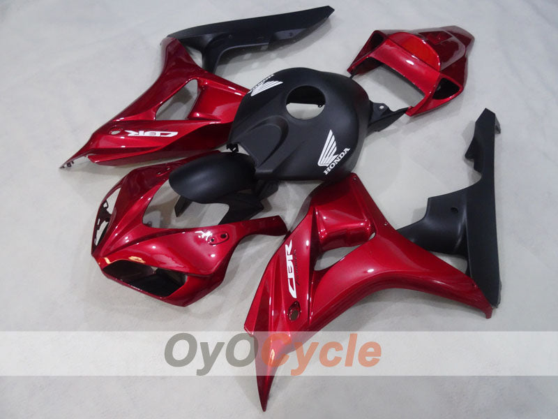Kit de carénage à injection pour CBR1000RR 06-07 - Rouge vin, noir - Style d'origine #OYO87904980
