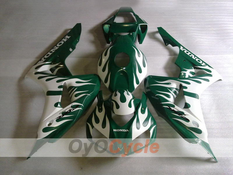 Kit de carénage à injection pour CBR1000RR 06-07 - Vert militaire - Flamme #OYO87904987