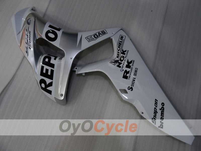 Kit de carénage injecté pour CBR1000RR 06-07 - Blanc, argent - Repsol #OYO87905002