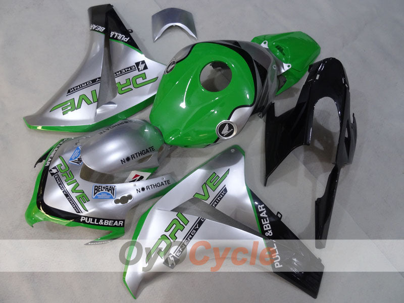 Kit de carénage à injection pour CBR1000RR 08-11 - Vert, Argent - DRIVE #OYO87905016 Image secondaire du produit