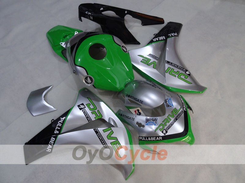 Kit de carénage à injection pour CBR1000RR 08-11 - Vert, Argent - DRIVE #OYO87905016