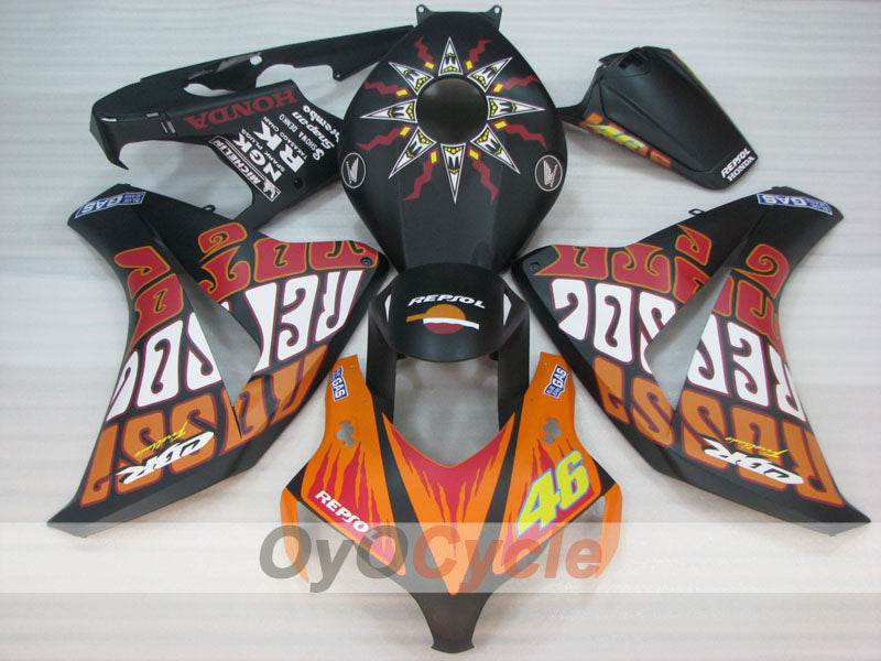 Kit de carénage à injection pour CBR1000RR 08-11 - Orange, Noir - Rossi #OYO87905018