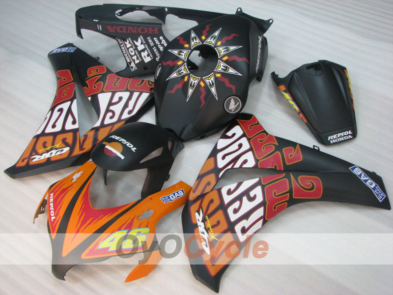 Kit de carénage à injection pour CBR1000RR 08-11 - Orange, Noir - Rossi #OYO87905018