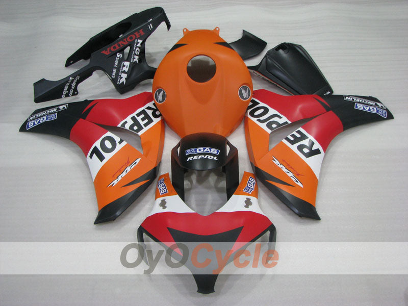 Kit de carénage à injection pour CBR1000RR 08-11 - Rouge, Orange, Noir - Repsol #OYO87905021