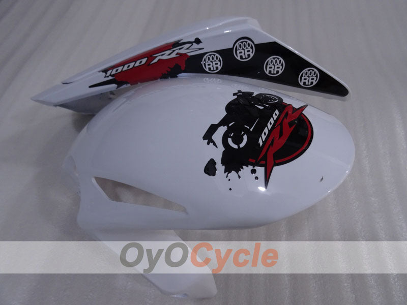 Kit de carénage à injection pour CBR1000RR 08-11 - Blanc, Noir - Personnalisé #OYO87905023