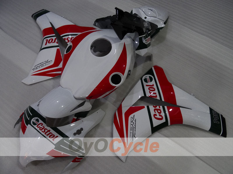 Kit de carénage à injection pour CBR1000RR 08-11 - Rouge, Blanc - Castrol #OYO87905025