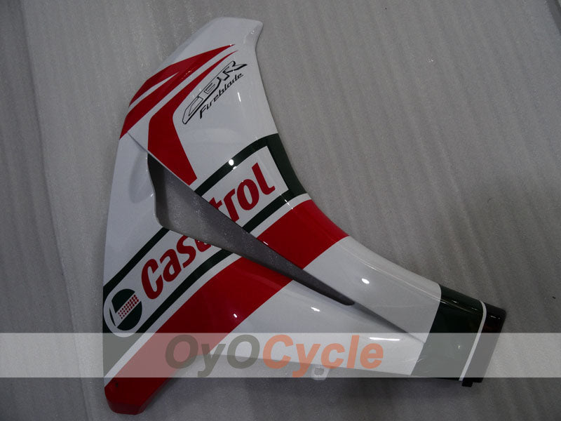 Kit de carénage à injection pour CBR1000RR 08-11 - Rouge, Blanc - Castrol #OYO87905025